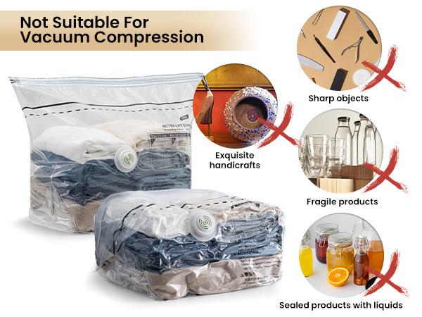 TAILI Pump-Free Travel Vacuum Storage Bags 4 Pack, Cube Medium Size (25x19x11 inch), Reusable Space Saver Compression Bags for Travel Suitcases and Luggage Organiser