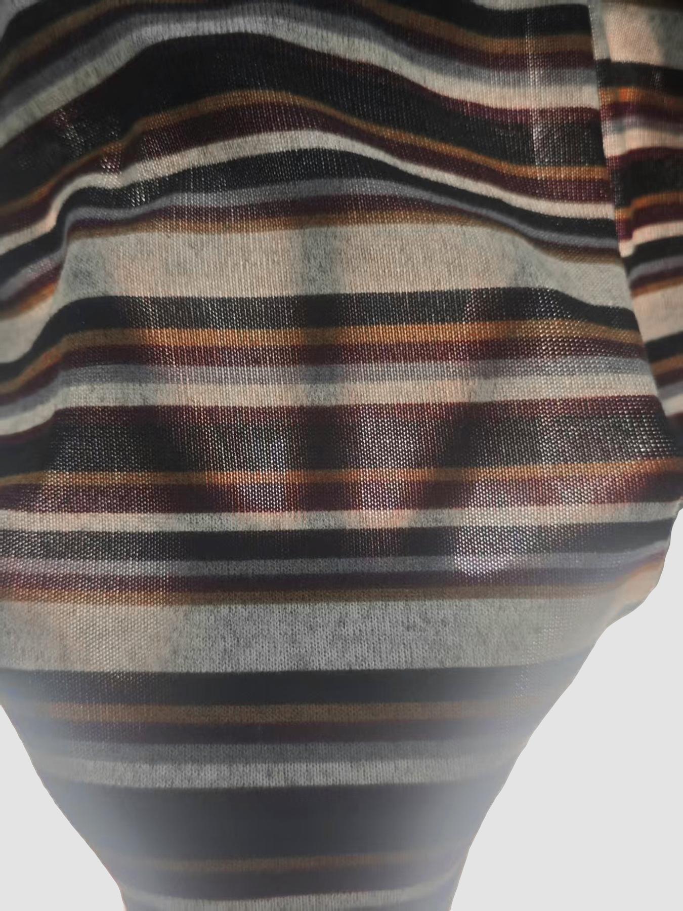 Women's Casual Striped Long Sleeve T-Shirt, Comfortable Cotton Tee for Daily Wear, Stylish Ladies' Top for Spring & Fall Seasons