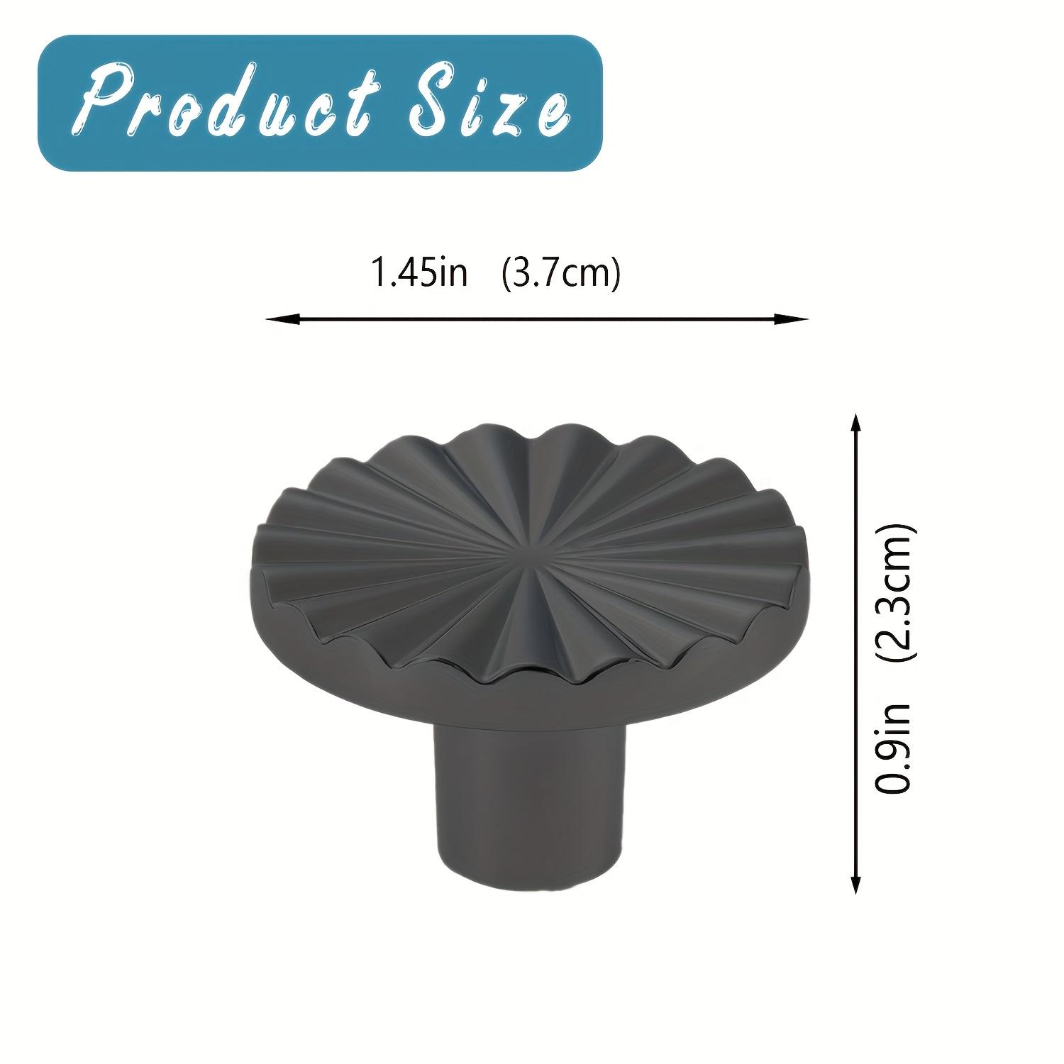 4 Pack Matte Black Sunflower Cabinet Knobs – Decorative Plastic Drawer Pulls with Mounting Screws, Vintage Floral Knobs for Kitchen Cabinets, Bathroom Vanities, Dressers and Home Improvement