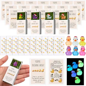 36 Sets Christmas Gifts Bulk Emotional Hug Desk Pets Inspirational Funny Santa Hat Ducks Thank You Gifts Positive Boxes for Team Coworkers Employee Appreciation