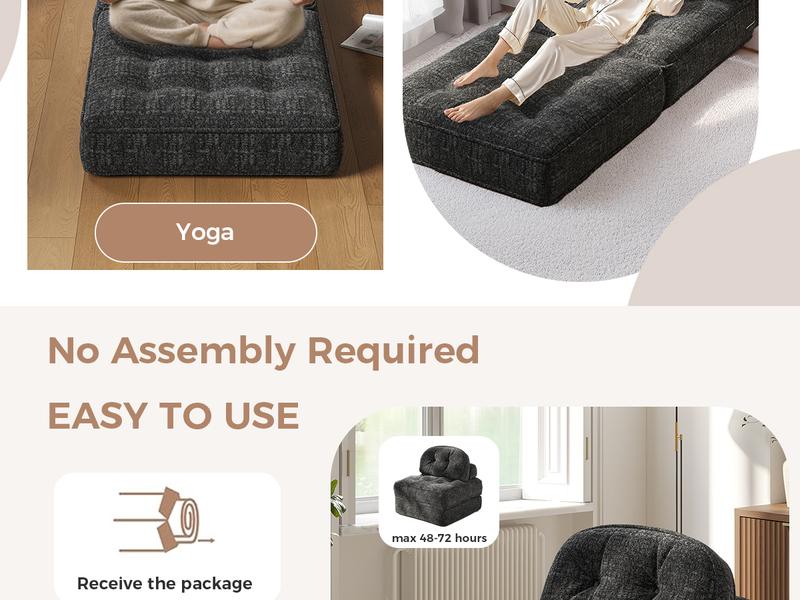 Dowinx Folding Sofa Bed with Pillow, Small Convertible Comfy Couch Bed for Adults Home Lounge and Gaming, Modern Comfortable Design for Apartment Living Room Bedroom, Smooth Velvet