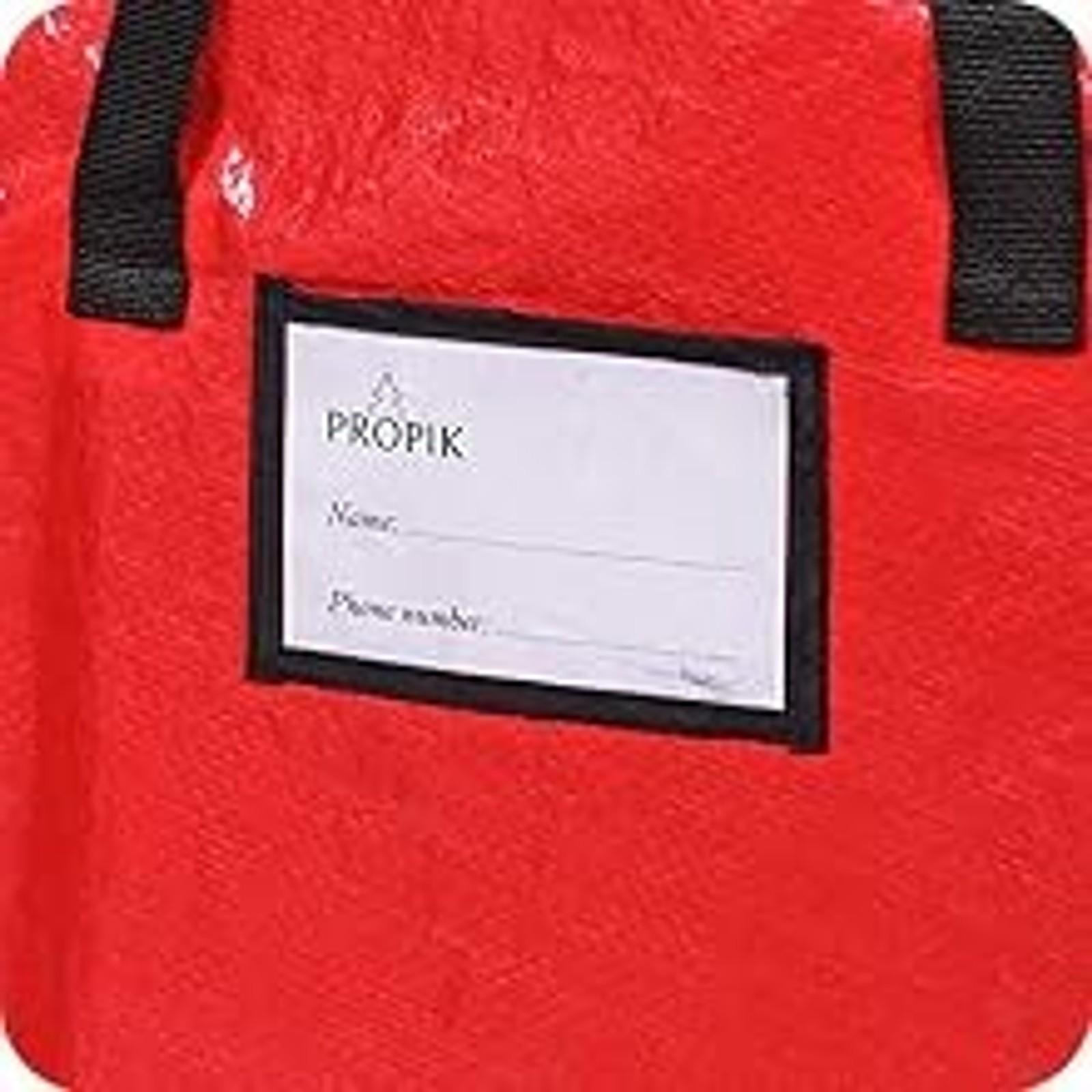 Propik 24" Wreath Storage Bag, Black Tear Resistant Holiday Garland Container, Easy Storage with Heavy Duty Handles & Transparent Card Slot, 24” X 24” X 8”