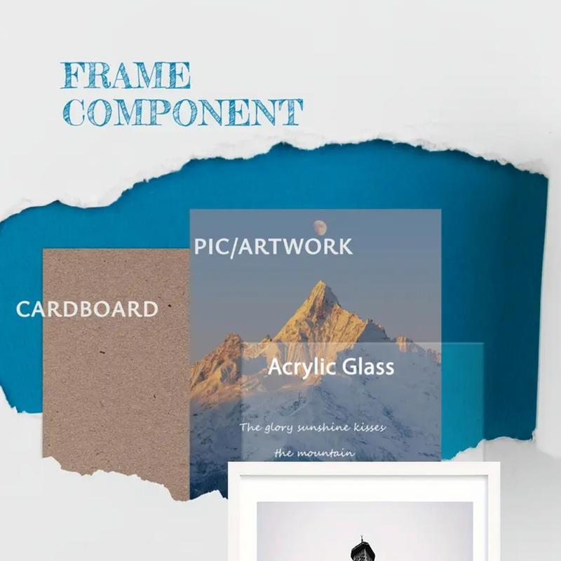 3pcs Wooden Frame Flower Landscape Wall Art Canvas Print Bohemian Poster Nordic Modern Home Decor, Mdf Material, Made in China