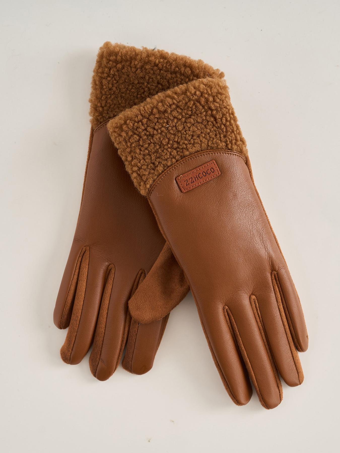 Winter Thermal Gloves for Men & Women, Touchscreen Waterproof Windproof Cycling Gloves, Thick Fleece Lined Outdoor Motorcycle Gloves, Motorcycle Riding Gloves