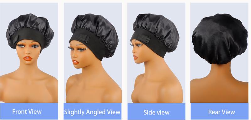 TwiceBeauty Silk Bonnet for Sleeping Double Layer Satin Bonnet Adjustable Bonnets for Black Women Sleep Cap Reversible Hair Bonnet for Curly Hair Haircare Teal