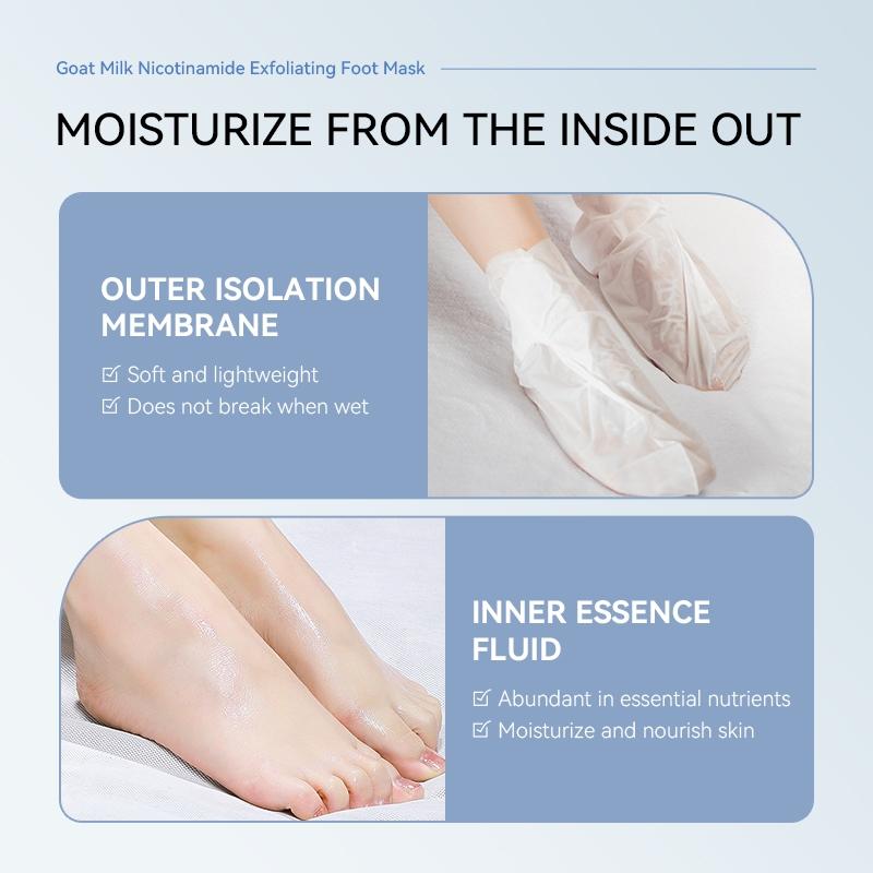 Hydrating Simply Exfoliating Foot Mask, 1 Pair Natural Moisturizing Hydrating Foot Mask, Exfoliating Intensive Foot Care Moisturizer Mask, Foot Dead Skin Mask, Callus Remove Covering Mask, Feet Peeling Beauty Exfoliate Products, Feet Moisture Peeling Mask