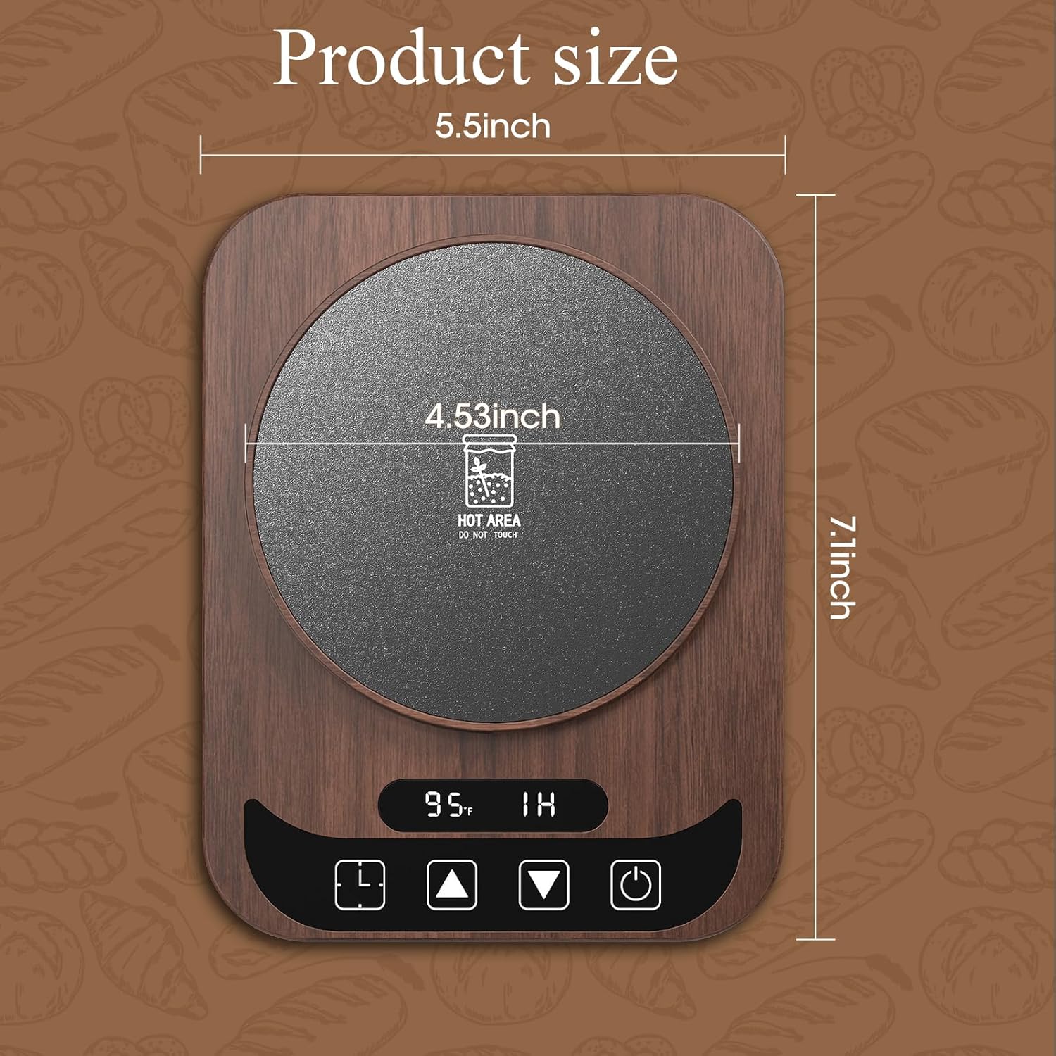 Sourdough Starter Warmer with Temperature Display,Sourdough Warming Mats 100? Electric Heating 12 Hours Timing Function Sourdough Heating Mat Bread for Baking Supplies Kitchen Bakers ()