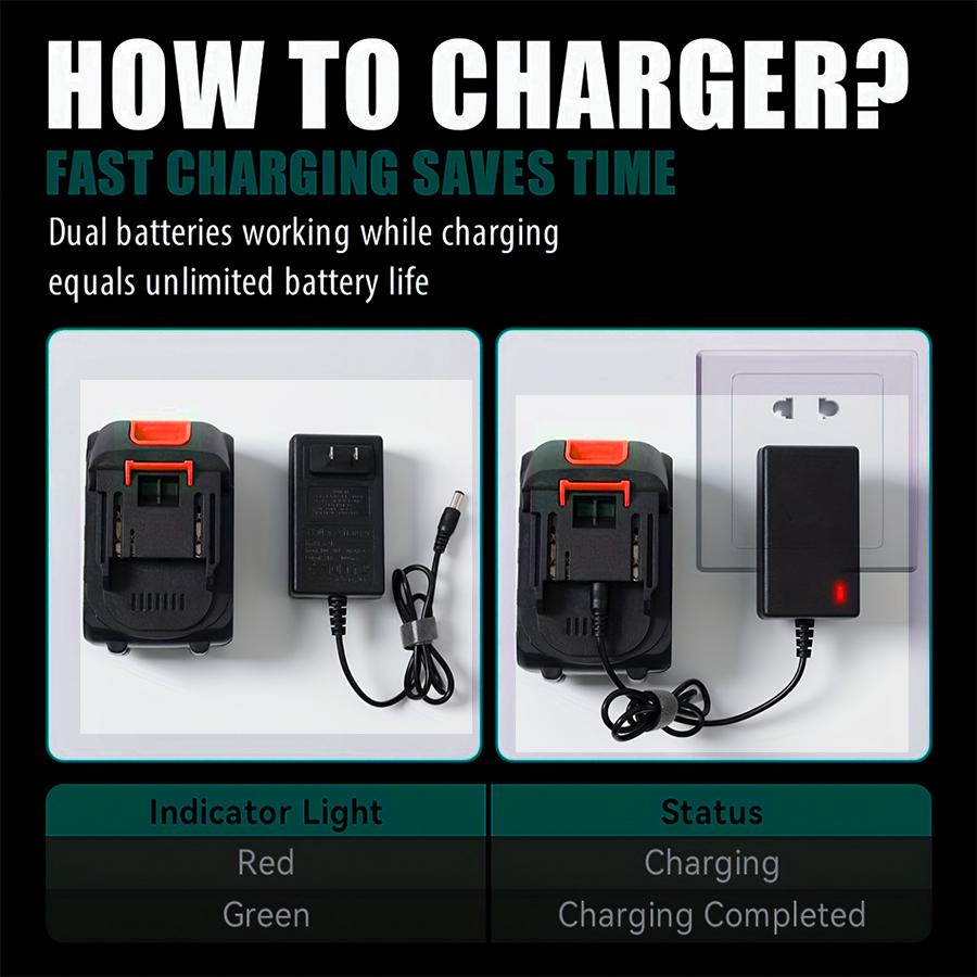 Chainsaw Cordless 12-inch, Electric HandHeld Chain Saw, 12-in Portable Chainsaw Battery Powered Saws for Trees Wood Cutting, 2 * 3.0Ah Battery and Charger Included