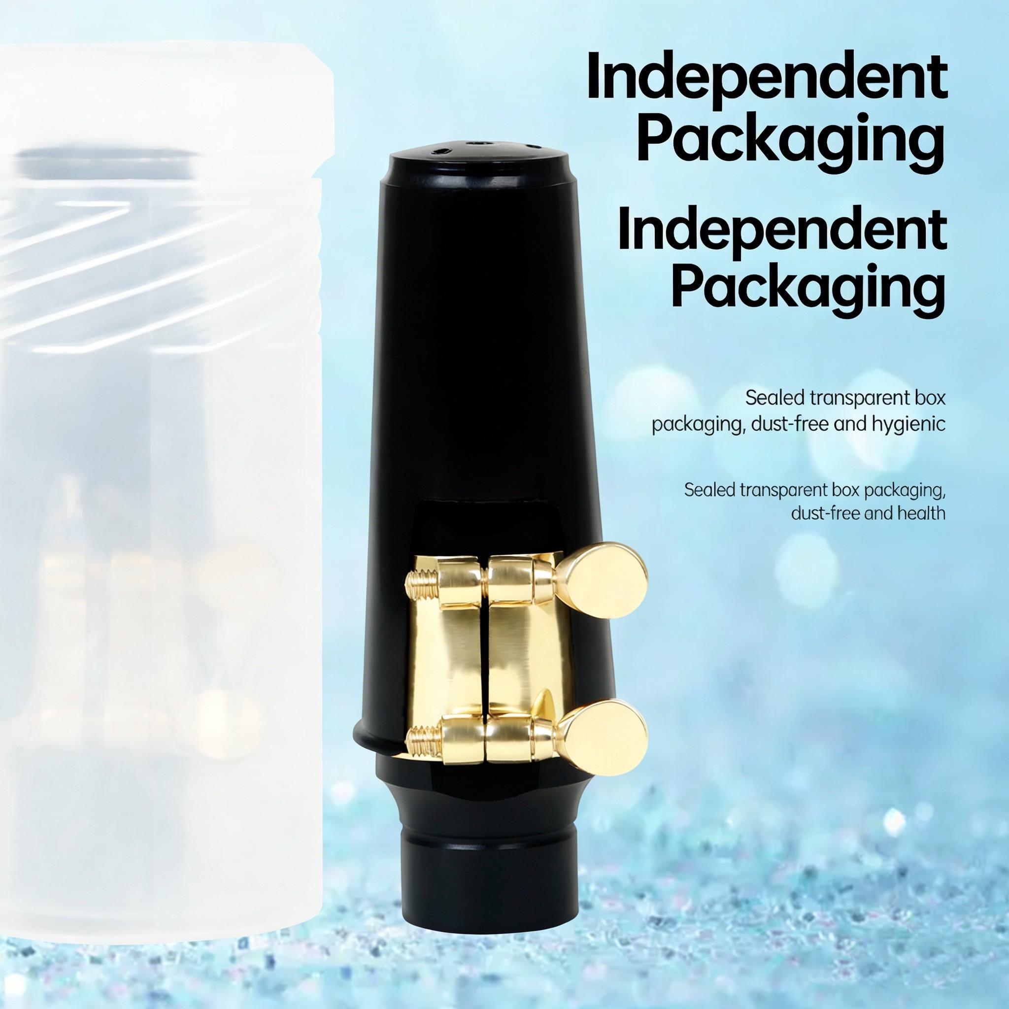 Irin Abs Alto Saxophone Mouthpiece Set, Includes Reed Cap and Clip, Transparent Plastic Box, Professional Saxophone Accessories