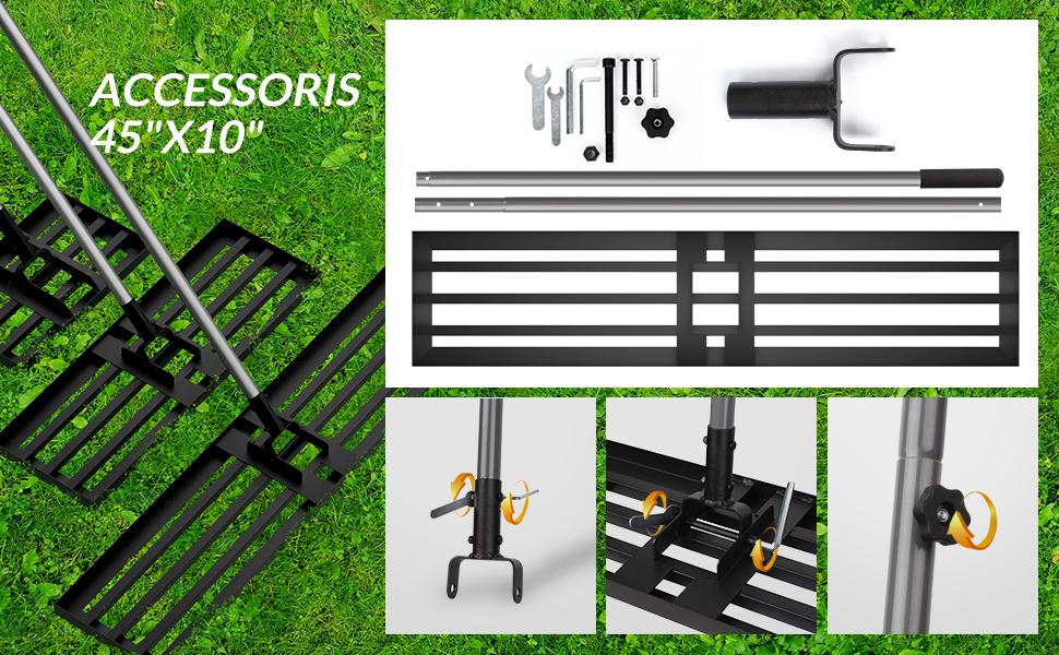 Walensee Lawn Leveling Rake – Heavy-Duty, Effort-Saving Lawn & Garden Tool – Fall Cleanup, Halloween & Black Friday Gift Idea