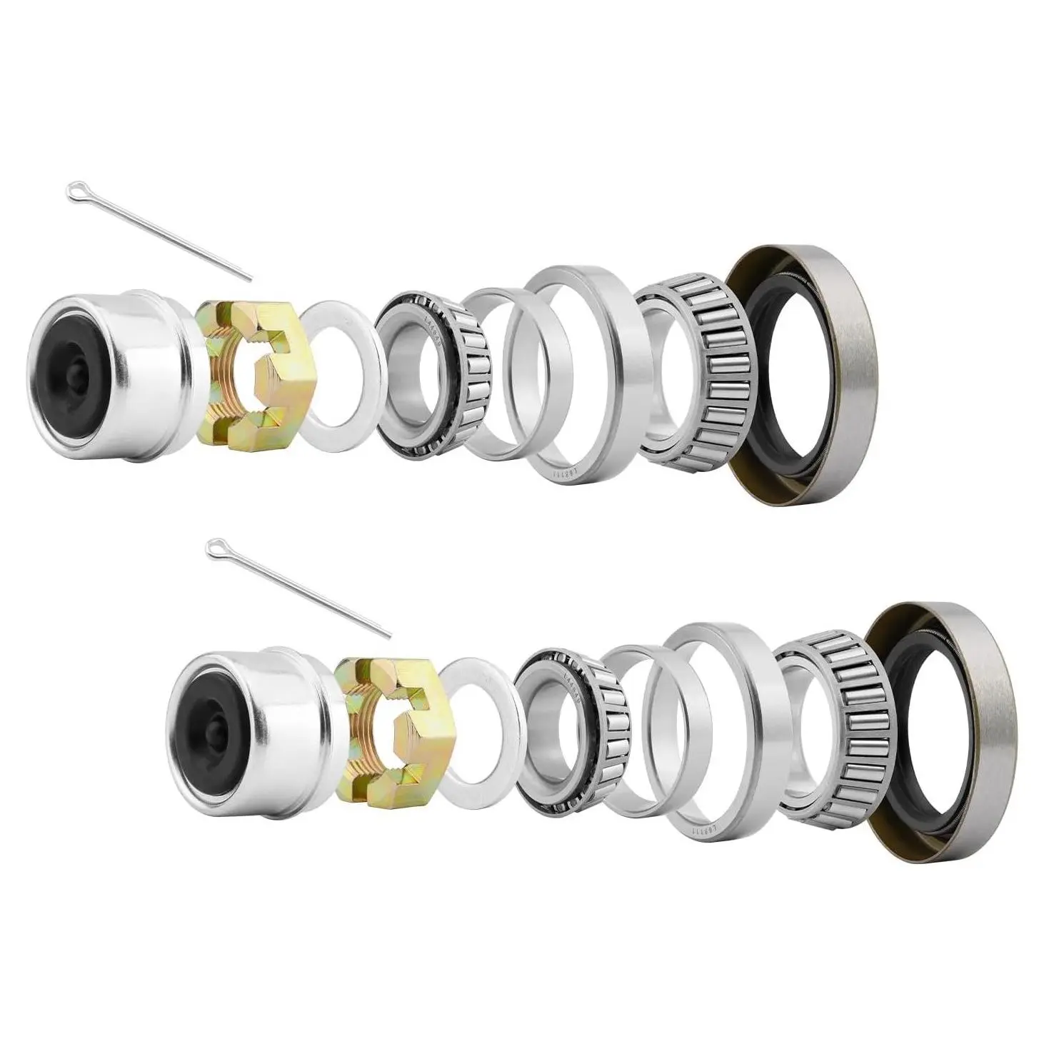 L68149/L44649 Trailer Axle Wheel Bearings Kit for 3500lb Spindle #84, 1-1/16" x 1-3/8" Axle, with 171255TB Grease Seals, 2 SetsGift