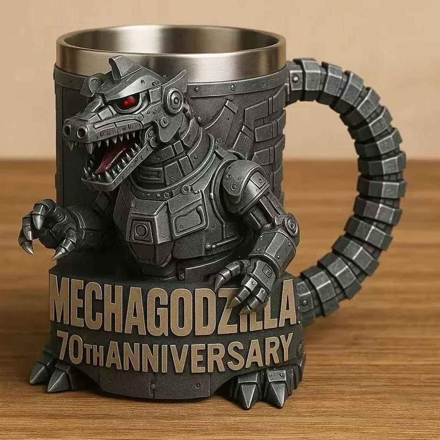 Godzilla 70th Anniversary Gift Mug, 3D Creative Water Cup, Perfect for Monster Movie Lovers, Unique Collectible Item