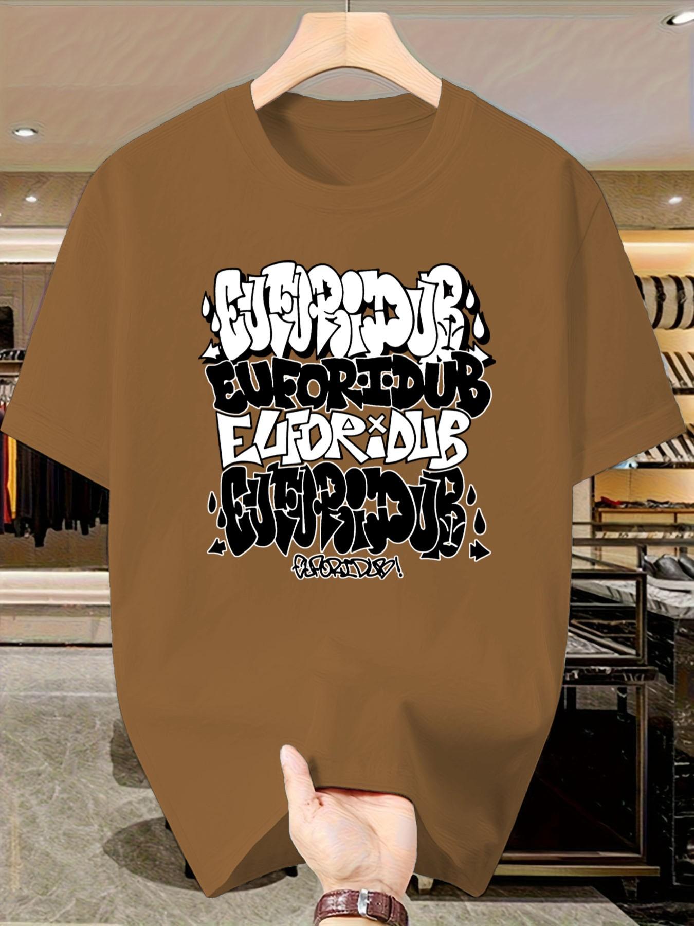 Graffiti T-Shirt Alert! Wild Style Print, Essential Streetwear Top, Short Sleeve Slim-Fit Casual Tee, Perfect for Urban Fashion