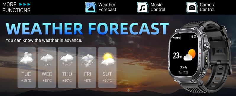 3ATM Waterproof Outdoor Smart Watch for Men with Call Make/ Answer 100+ Sports Modes Pedometer Compass Multifunctional Smartwatch Compatible with iPhone Android Phones Digital Watch Gifts for Men 3ATM Waterproof Outdoor Smart Watch for Men with Call Make/ Answer 100+ Sports Modes Pedometer Compass Multifunctional Smartwatch Compatible with iPhone Android Phones Digital Watch Gifts for Men