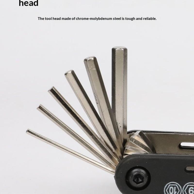 Bicycle Repair Tool Set, Portable Multi-Function Folding Bike Maintenance Kit, Tire Patch Tools, Wrench Set for Cycling Accessories