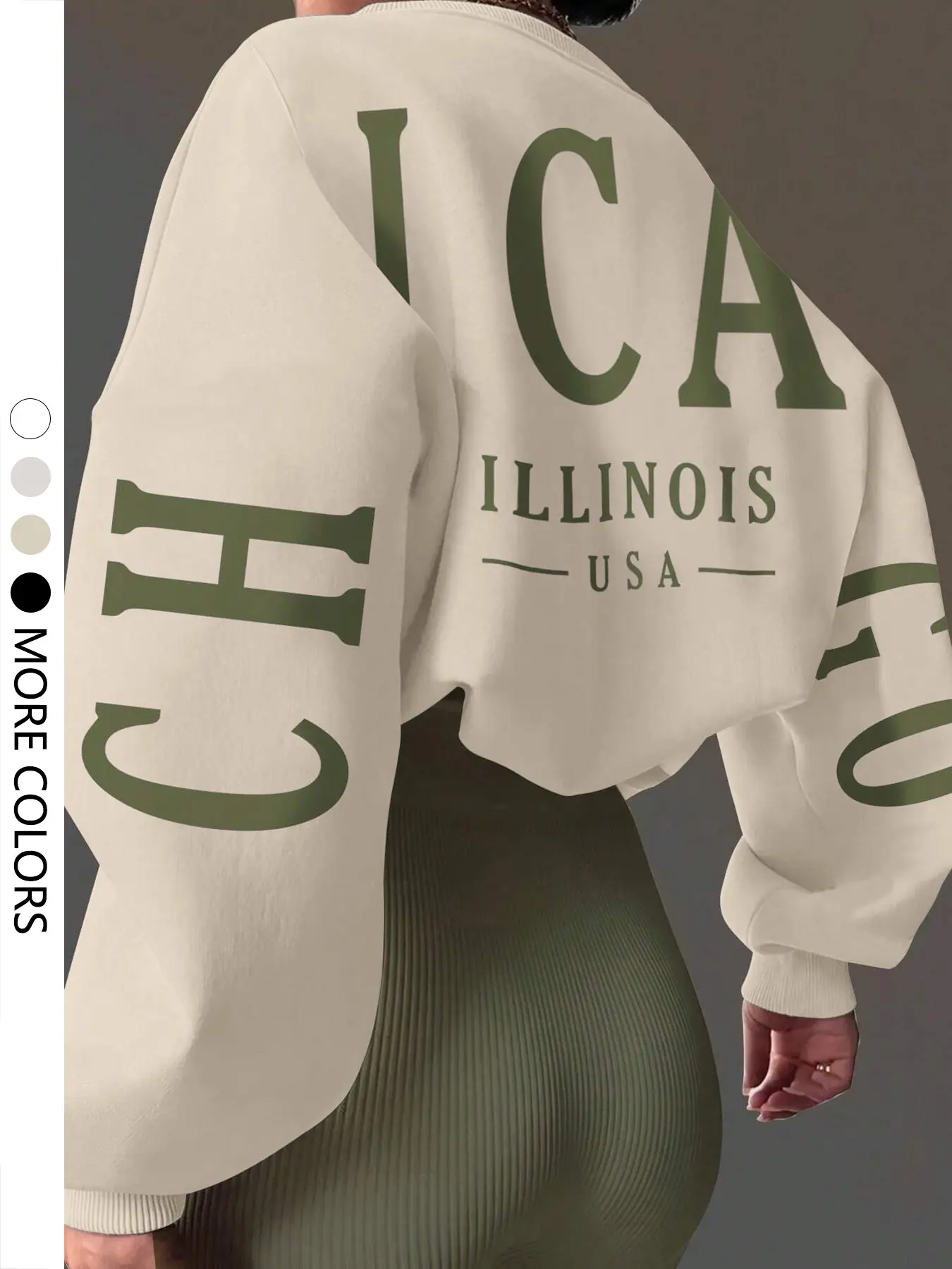 Women's Letter Print Crew Neck Sweatshirt, Casual Long Sleeve Pullover for Spring & Fall, Women's Sleepwear for Indoor Wear