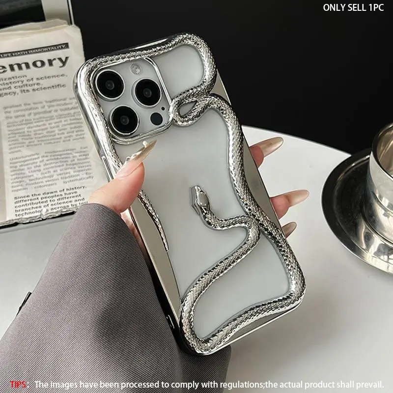 Snake Design Phone Case, Creative Shockproof Phone Protective Cover, Phone Accessory Compatible with iPhone 18Pro Max 17Air 16 Pro Max 15 Pro 14 Plus 13 12 11 Pro Max, Casing, Protective Cellphone Shell