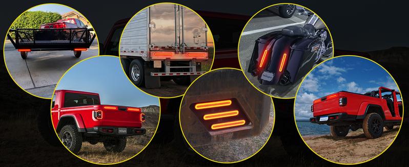 Nilight Trailer Tail Light Bar with 3-in-1 Running Stop Turn Signals Brake Light 2 Pack 9 Inch 100 LED Red & Amber Sequential Led Strip Light  Autos  dealsforyoudays