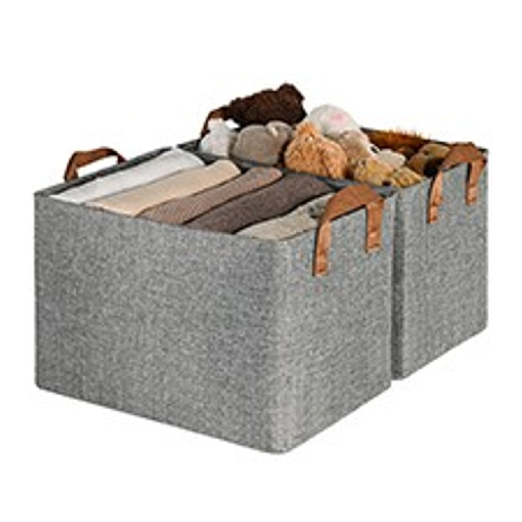 Purse Organizer for Closet, Trapezoid Storage Bins, Closet Shelf Organizer, Storage Baskets for Shelves, Fabric Clothing Organizer, Closet Organizers and Storage, Gray, 3-Pack