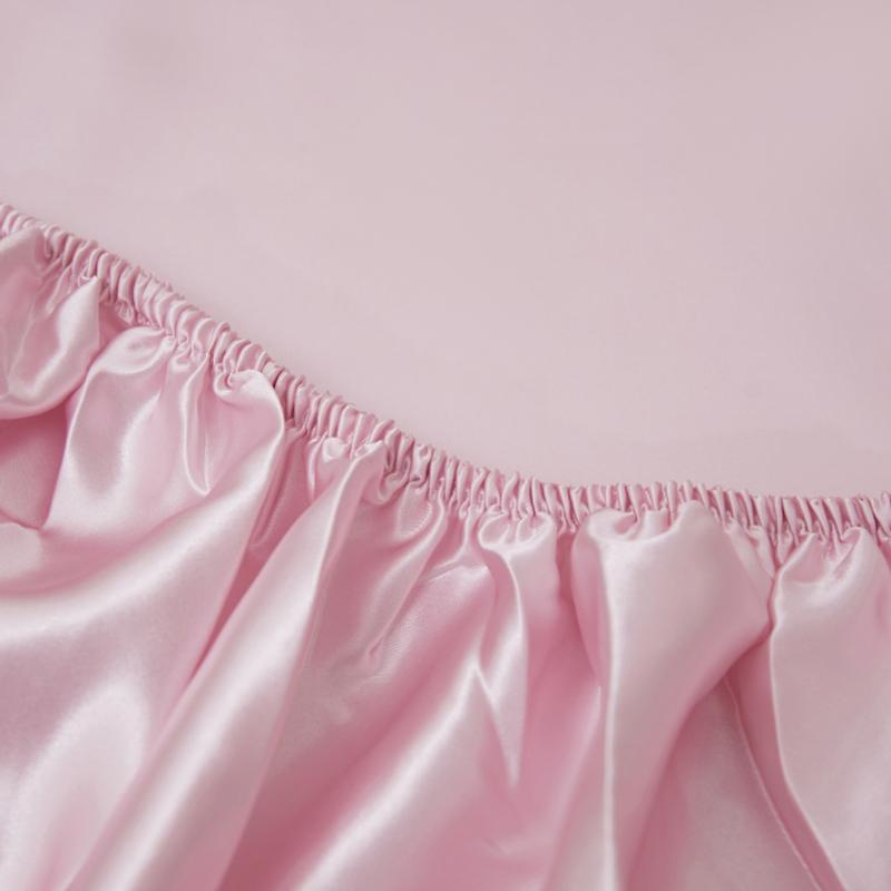 2/3pcs silky satin solid color fitted bed sheet set, dust-proof and dirt-resistant mattress cover, skin-friendly and breathable, cool and comfortable, silk-like bedding, Satin bed sheets, Cooling sheet set, suitable for bedroom/hotel, multiple sizes