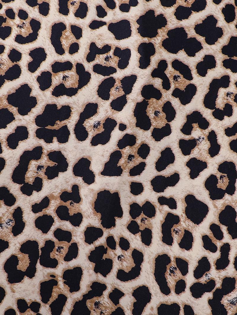 2-piece set full of brown and yellow leopard print long sleeved pants, soft and comfortable, skin friendly and smooth top, small pocket button closure, butterfly bow adjustable waistband, suitable for all seasons home, casual wear, pajamas