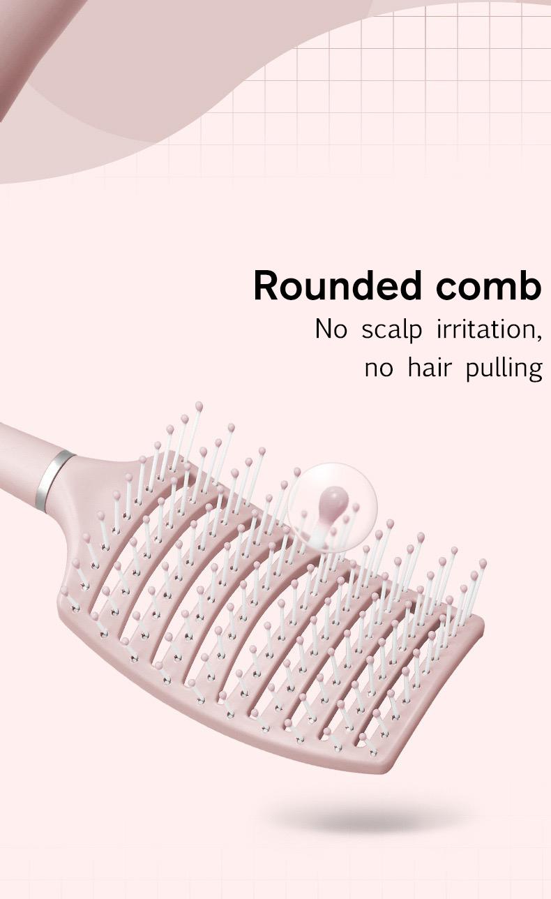 Sunny Hair Extensions for Gift,Easy to clean, Care for hair tangles,Gifts for Women Haircare Heatless christmas gift ideas Comb_Pink