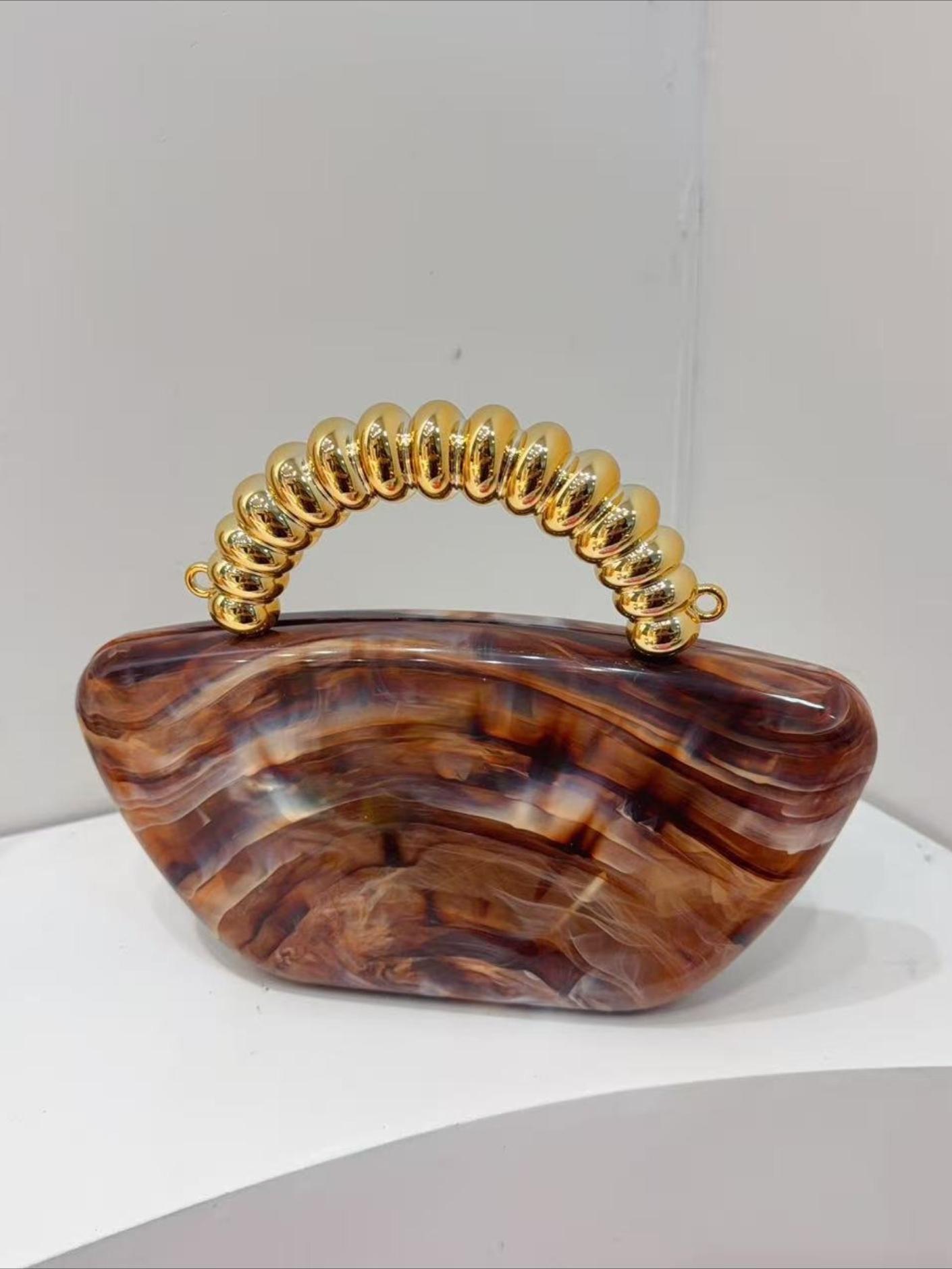 2026 New Marble Pattern Evening Bag for Women, Vintage Elegant Clutch Purse, Trendy Party Handbag, Fashion Crossbody Tote for Wedding Banquet