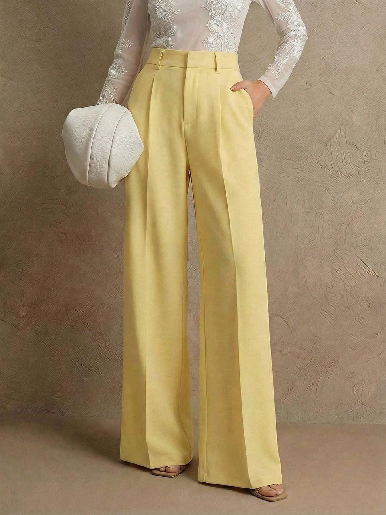 Meadow Fashion Commuter Women's Straight Leg Pants, Chic Office Wear, Comfortable Daily Style, Perfect for Work & Casual