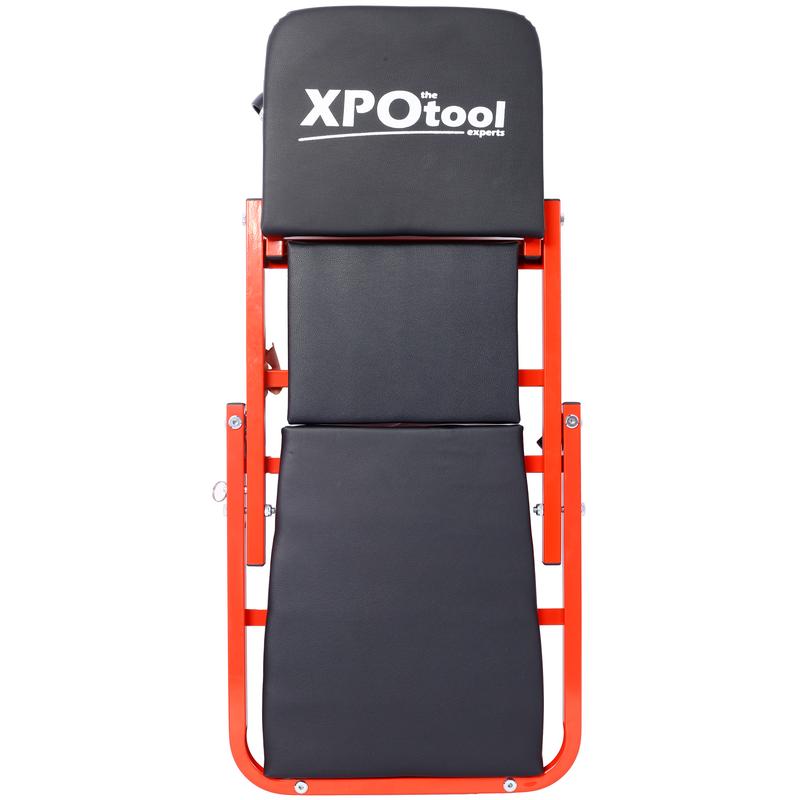 Foldable Z Garage Creeper, 36 in, 300 lbs Load Capacity Rolling Folding Mechanic Creeper Stool, with 6 Wheels Tool Tray Padded Seat Steel Frame, Lay Down or Sit Chair for Garage Shop or Home