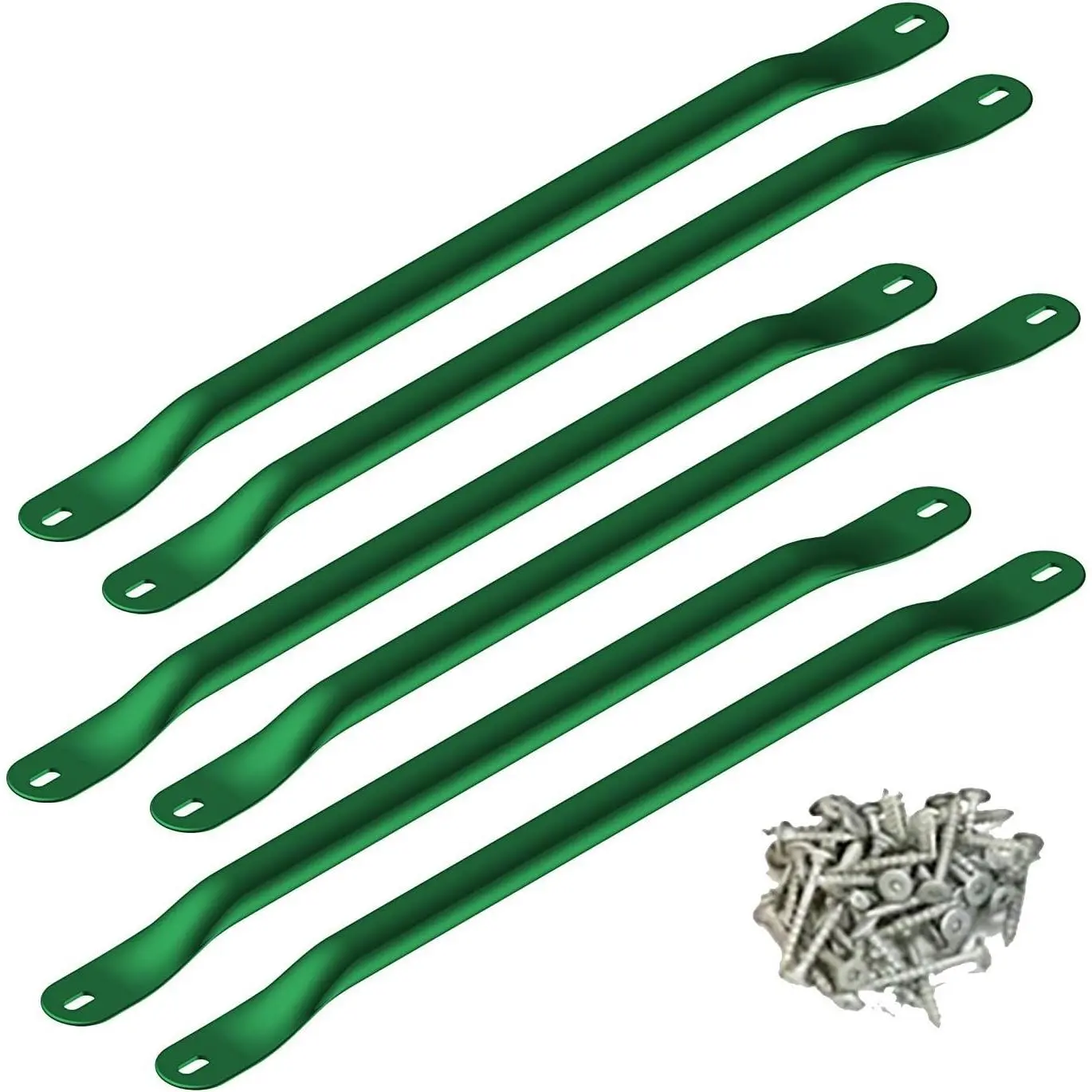 WS 4564 Green Metal Monkey Bars with Six 21.5" Metal Rungs and Included Installation Hardware