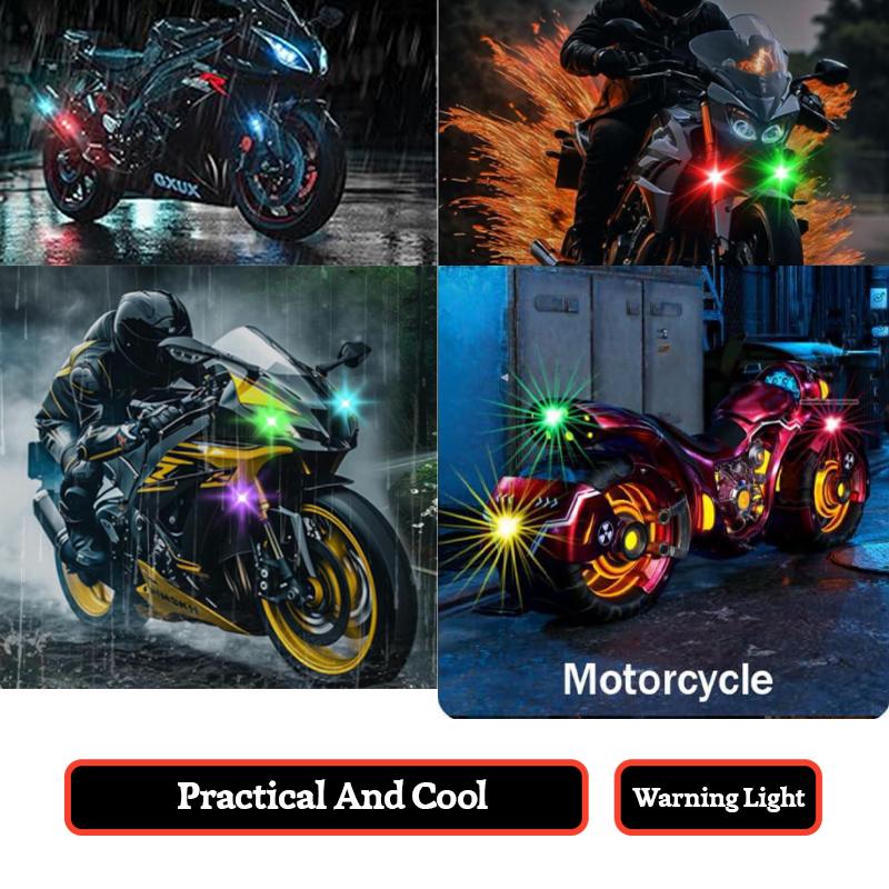 Car Motor RGB LED Waterproof Strobe Light with Wireless Remote Control 10 Lighting Modes for Car Motorcycle Decoration