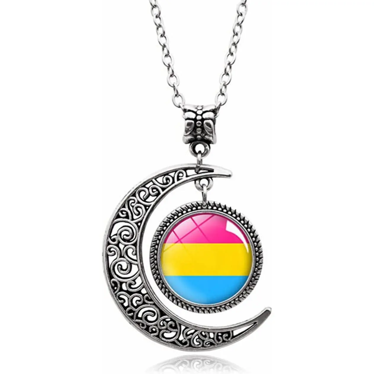 LGBT Necklace  for Women Men Rainbow Pendant Necklace Lesbian Pride Gay Necklace Gifts