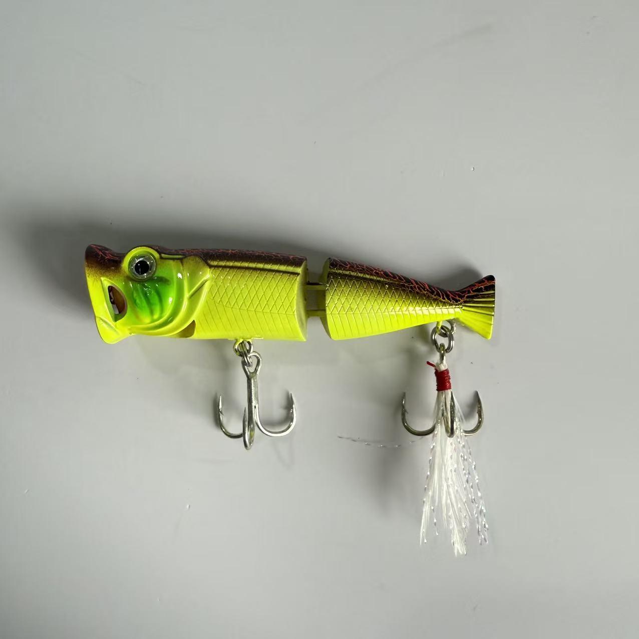 Replica of a Major Brand, Bestseller, 1pc, Lure Fishing Flipping Surface Feather Hook Two-Section Hard Bait Simulation Bait Fake Fish Bait, Suitable for Freshwater and Saltwater Fishing, Fishing Accessories, Gear, and Equipment