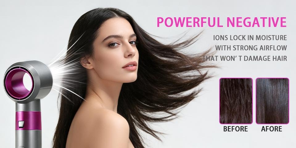 Multifunctional 5-In-1 Hair Dryer, Curling/straightening System, Smooth Shine, Quick Drying, Ceramic Coating, Professional Salon Blow Dryer