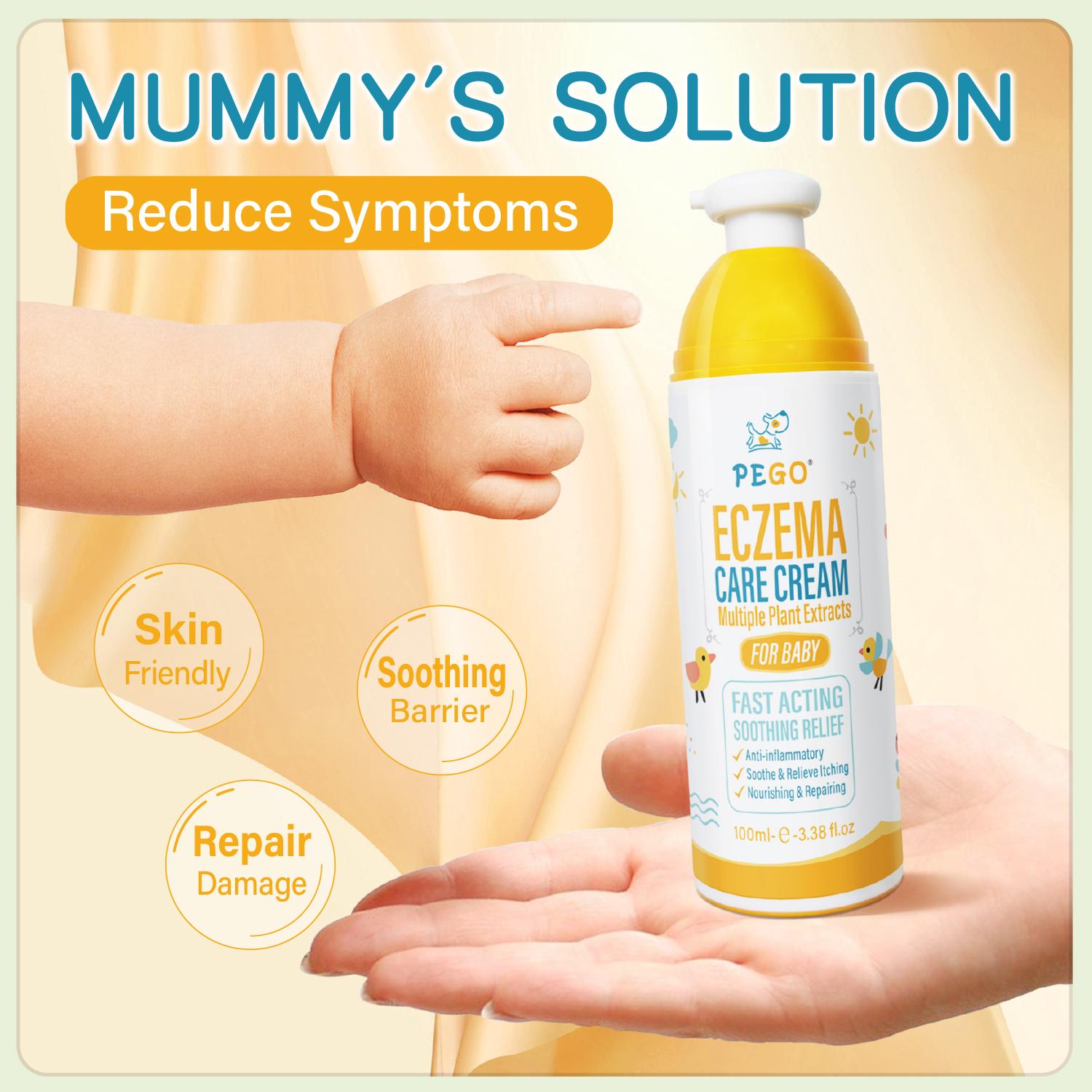 Baby Eczema Cream - Kids Eczema Therapy & Relief Body Cream, Nourishing Skin Protectant for Dry, Itchy Skin, Hypoallergenic,baby rash cream face,3.38oz/100ml