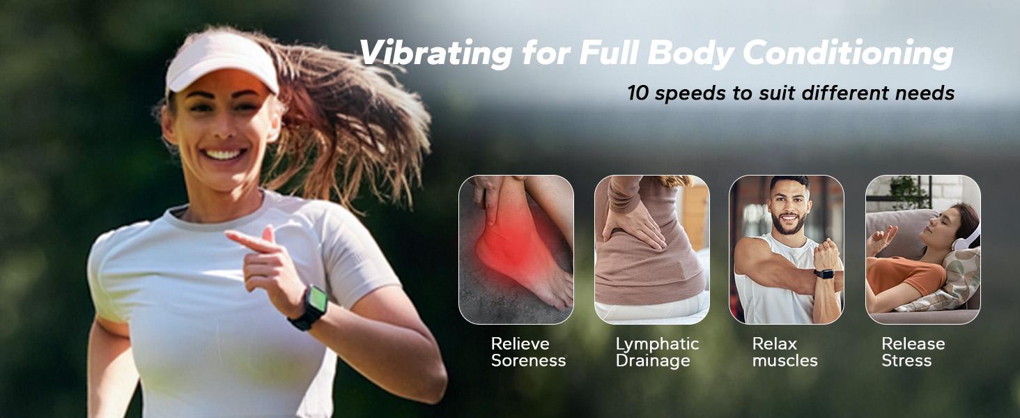 MERACH Vibration Plate Exercise Machine, Lymphatic Drainage Machine, Whole Body Workout Vibration Platform for Wellness and Fitness