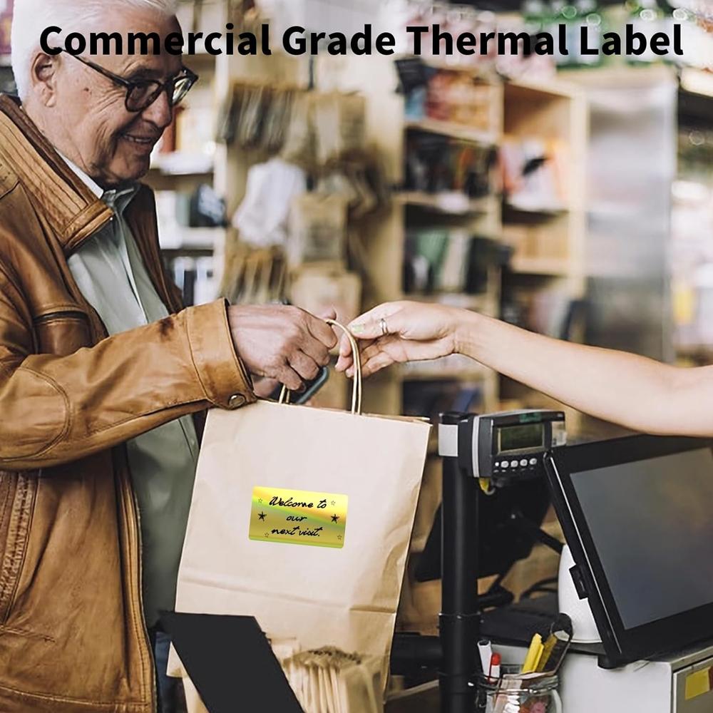 230 Round Thermal Labels Roll, 50x30mm Sticky Holographic Paper Compatible with Phomemo M110/m200/m220 Printers, Ideal for Holiday Greetings