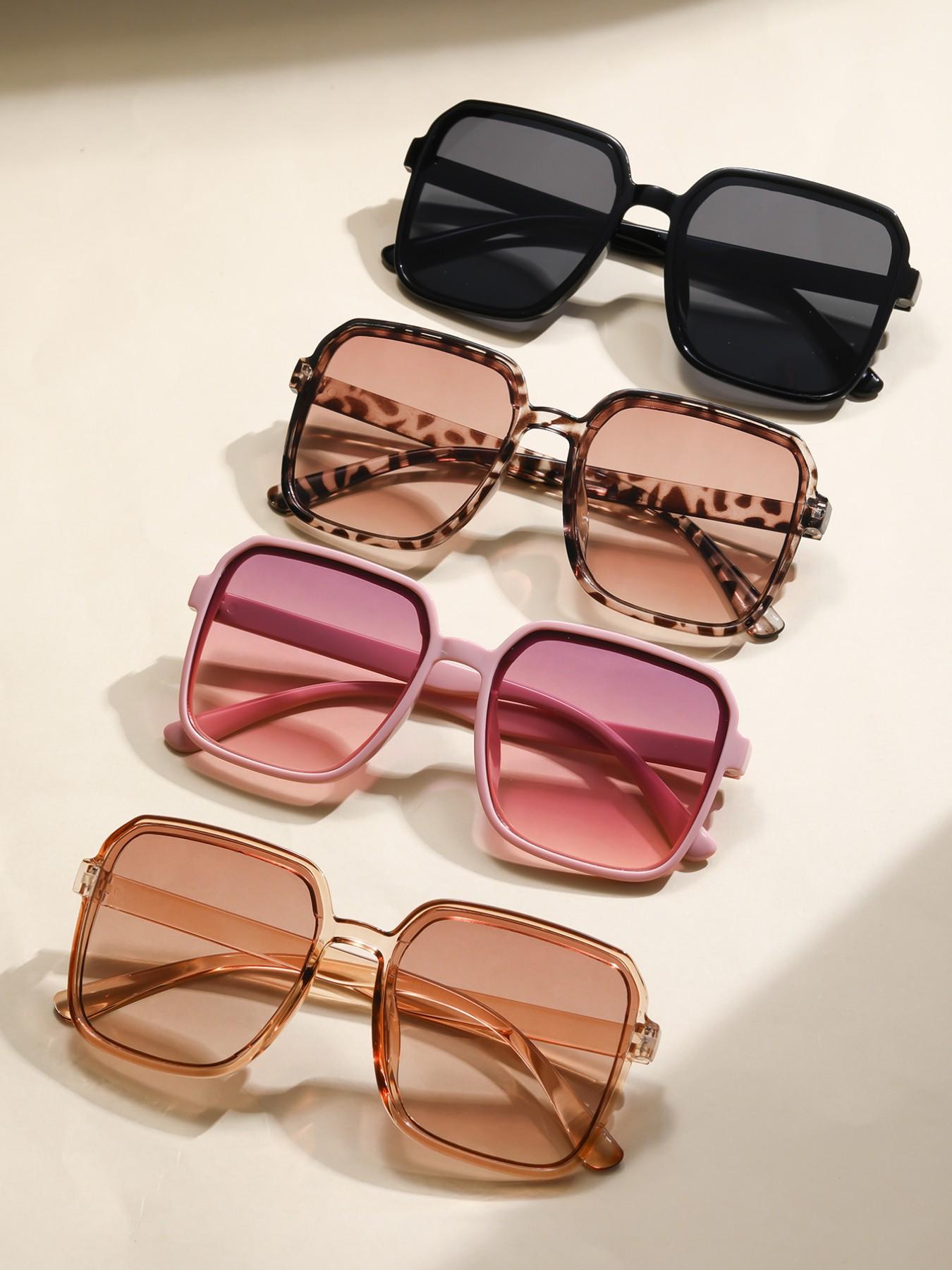 Women's Sunglasses Set, 4 Pairs Stylish Shades for Beach Surfing, Daily Outdoors, Commuting Driving, Music Festivals, Trendy Casual Sunglasses