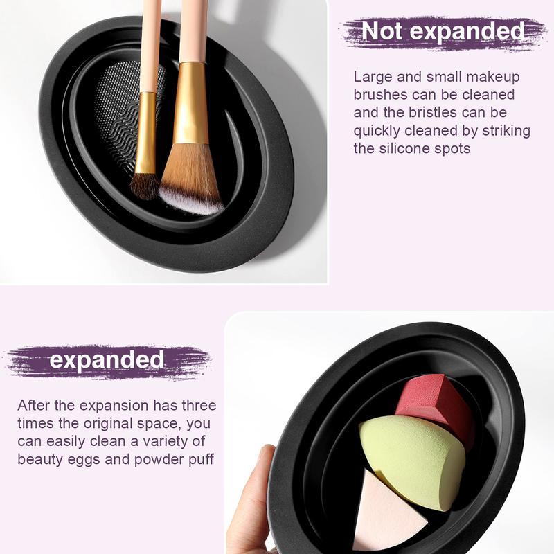 Professional Makeup Brush Set with Bag, Includes Brushes, Sponges, Hair Bands, Travel and Daily Use, Plastic Frame, No Battery