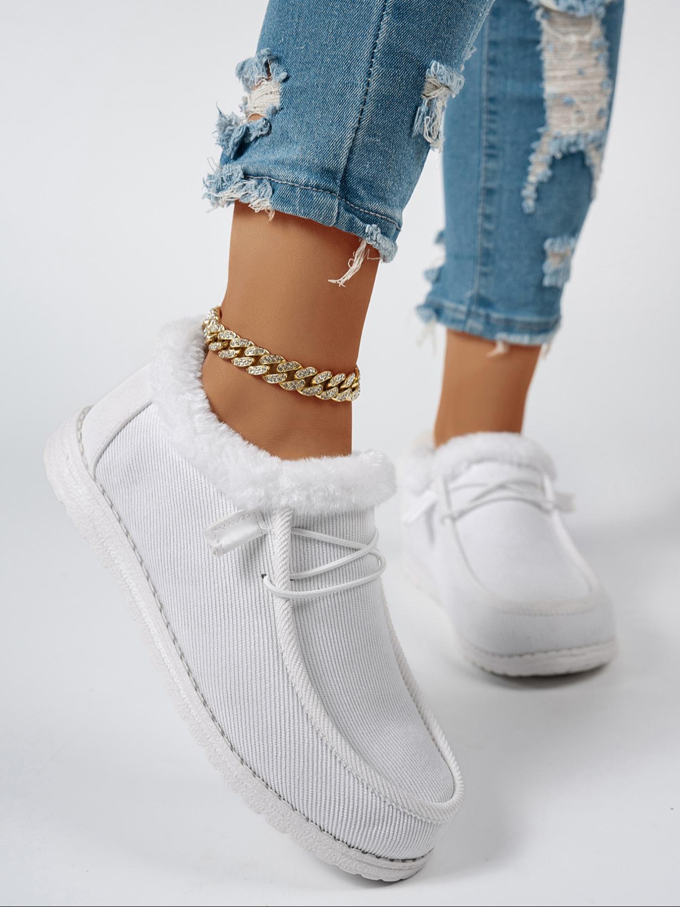 Women's Fleece Lined Corduroy Loafers, Warm & Lightweight Design, Perfect for Fall Winter Daily Wear, Home Outdoor Activities