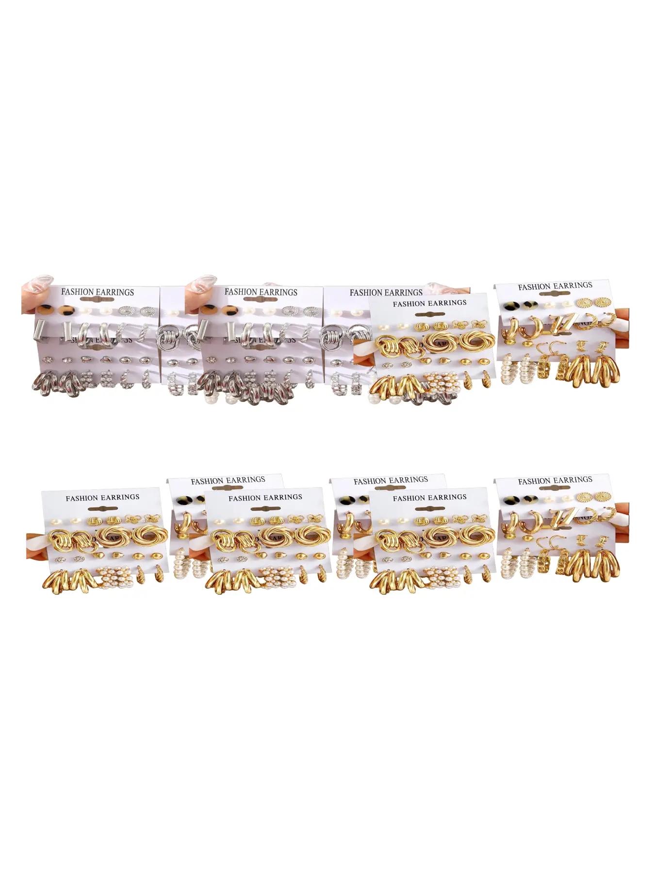 Faux Pearl & Rhinestone Decorated Heart & Butterfly Design Stud Earrings As Gift, 2024 New Dainty Jewelry for Daily Clothing Decor, Party