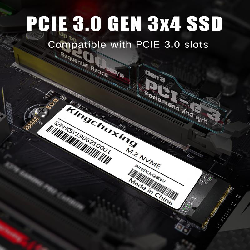 Kingchuxing SSD Nvme M2 Pcie Gen3x4 PCIe3.0 2280 2TB 1TB 512GB Laptop PC Desktops
