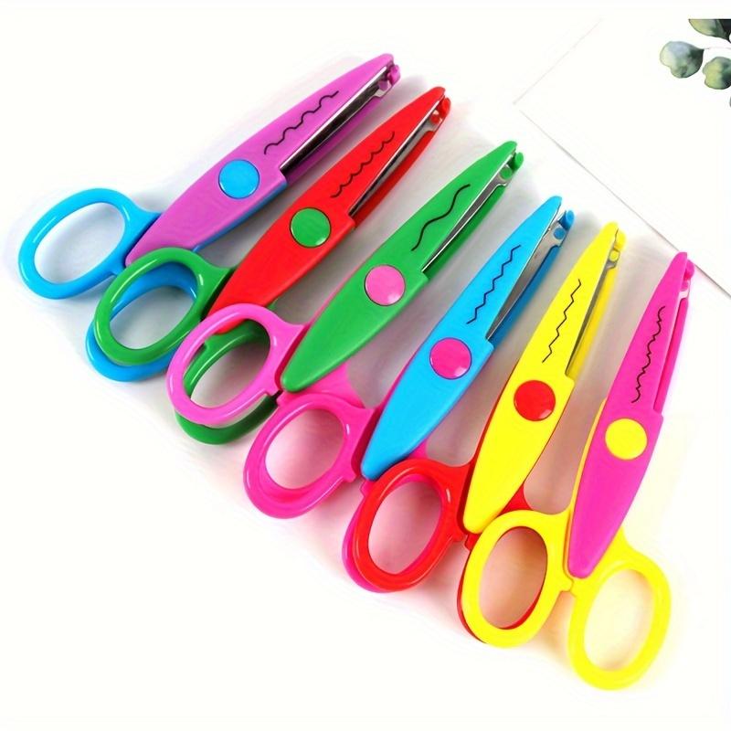 Colorful Scissors Set, 6 Counts/set DIY Scrapbooking Scissors, Student Interesting Trimming Scissors for School Supplies, Cutting Supplies, Gift for Kids
