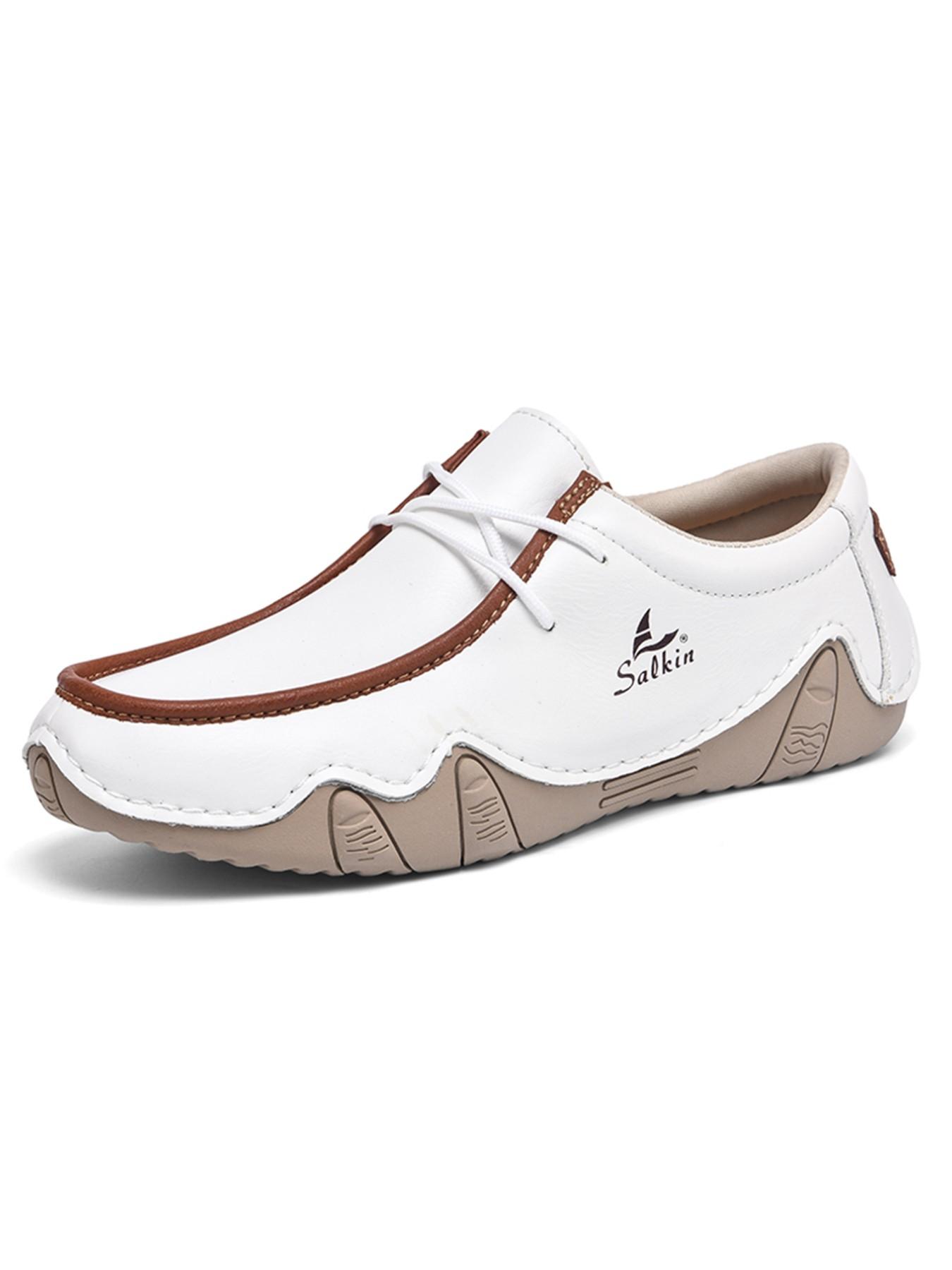 Women's Fashion Loafers, Couples' Hand-Stitched Low-Top Casual Shoes, Lightweight Comfortable Anti-Slip Wear, Ideal for Daily Use & Office