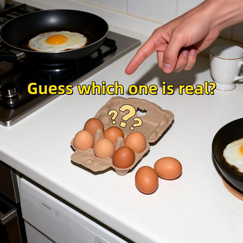 6 Realistic Fake Eggs Prank Toys, Wooden Egg Joke Gifts, Kitchen Funny Prop, Guess Which One Game, April Fools' Day Props