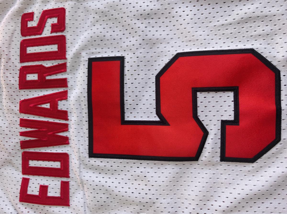 Men's Retro Edwards College #5 Basketball Jersey Stitched White Black S-XXL Gifts for Christmas,New Year