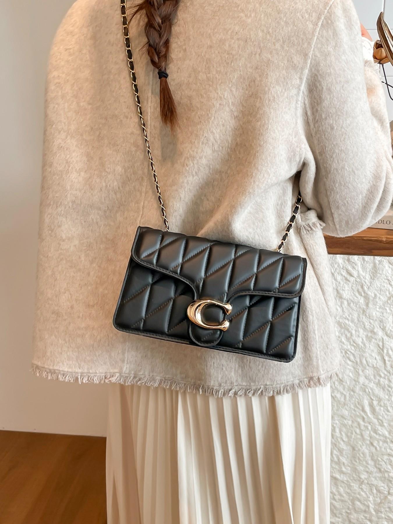 New Simple Crossbody Shoulder Bag, Large Capacity Plaid Design, Elegant Commuter Bag, All Seasons Casual Style, Adjustable Strap