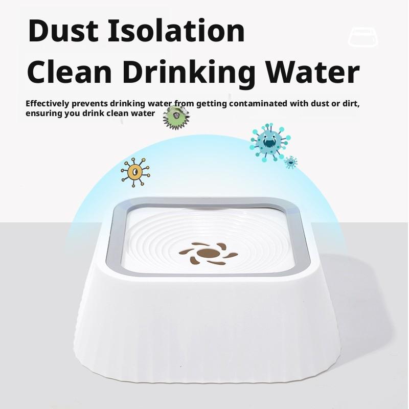 Pet Water Bowl Slow-Sip No Spill No Bloating slobber stopper water bowl Large Capacity pet  supplies messy drinker smart