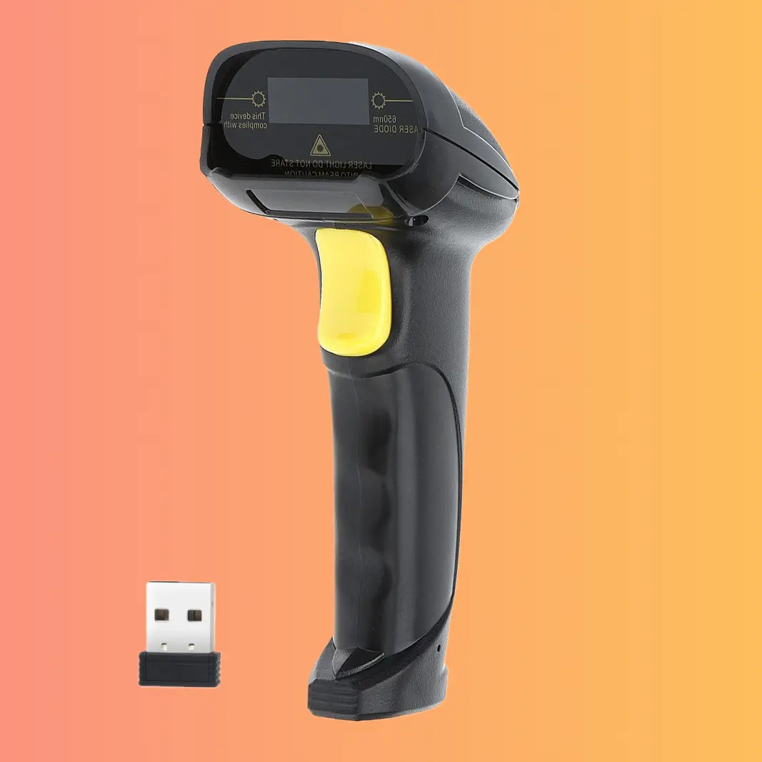 1D 2D Barcode Scanner Wired Wireless Bluetooth Scanner with Stand