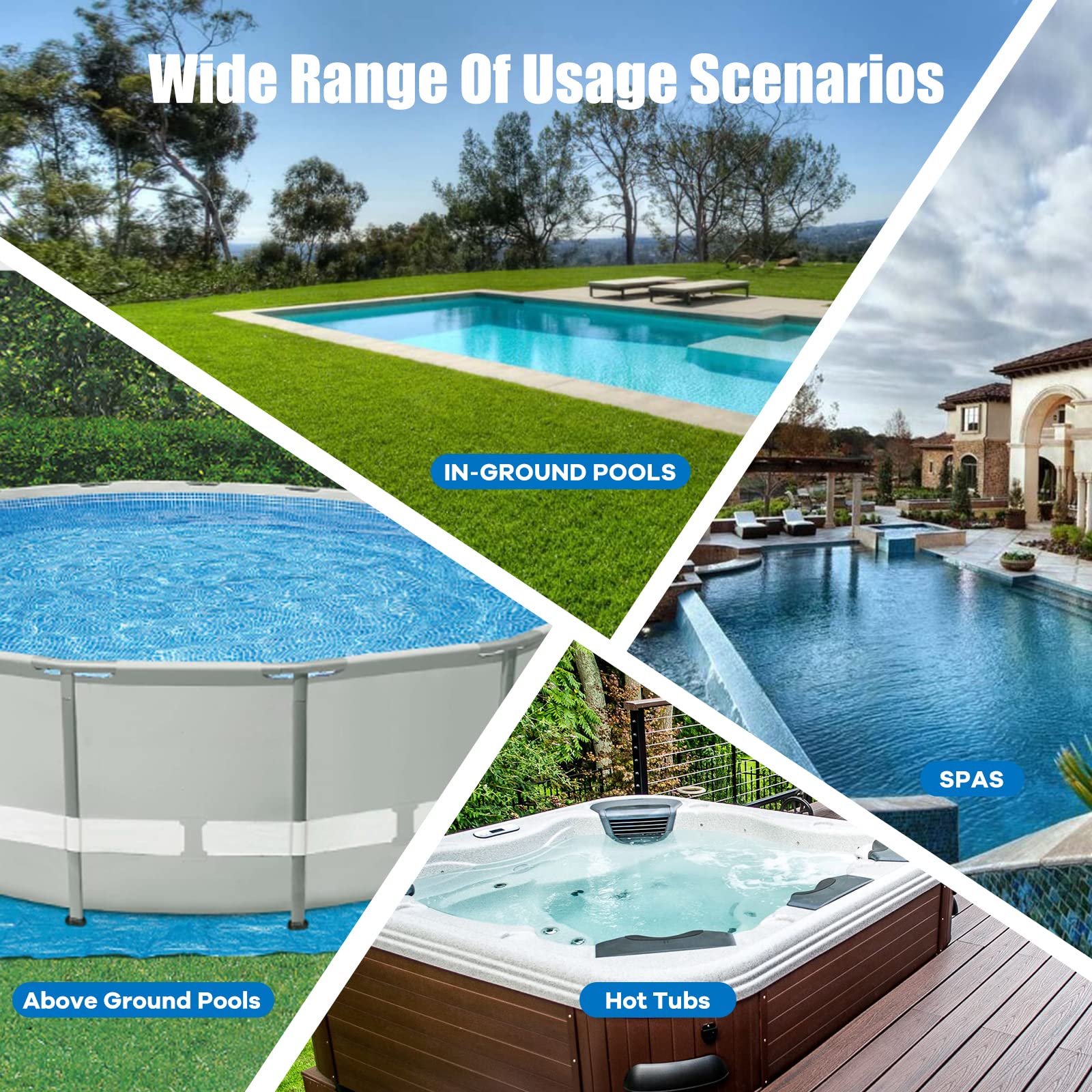 【Spring Cleaning】Enhulk New Upgrade PC18 Pool Vacuum for Above Ground Pool with Telescopic Pole, Running time up to 1H, Handheld Design with Powerful Suction up to 18.5 gallon/min Ideal for Leaves, Debris 【Spring Cleaning】Enhulk New Upgrade PC18 Pool Vacuum for Above Ground Pool with Telescopic Pole, Running time up to 1H, Handheld Design with Powerful Suction up to 18.5 gallon/min Ideal for Leaves, Debris